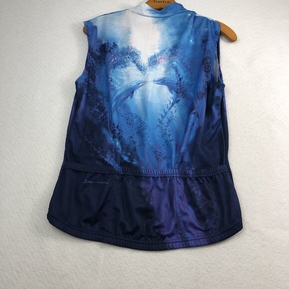 World Jerseys Women's Cycling Jersey Bike Tops Size XL Dolphin print Sumner 1991 - Picture 11 of 16